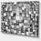 Designart - Black and Grey Cubes - Contemporary Canvas Art Print